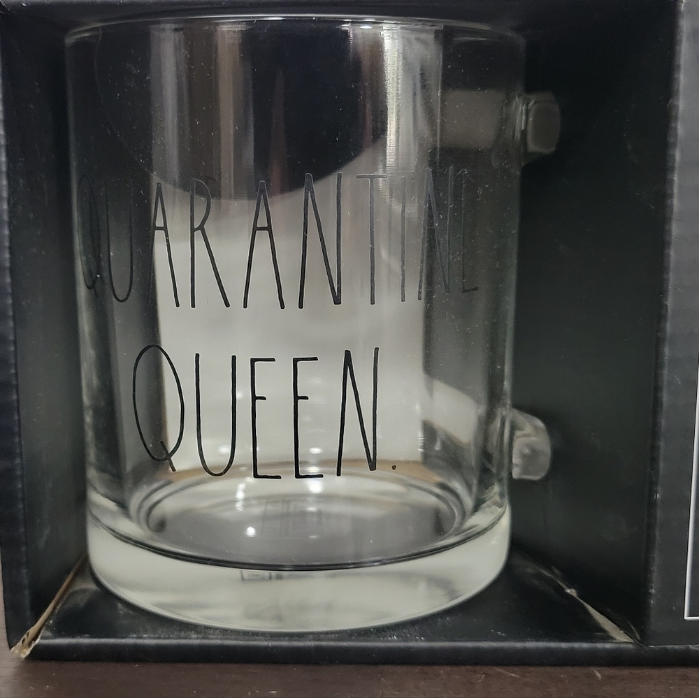 Rae Dunn Quarantine Queen Glass Mug